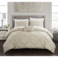 Chic Home King Size Yvonne Duvet Cover Set, Taupe - 4 Piece CH55592